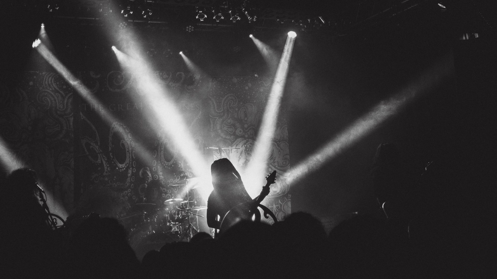 Concert photographié en lumière de scène